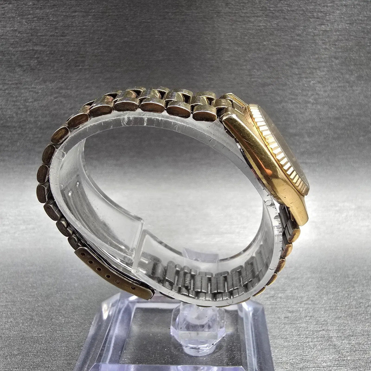 Seiko President Watch Women 24mm Gold Dial Gold Daydate Round 2A23-0039 New Batt8