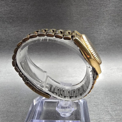 Seiko President Watch Women 24mm Gold Dial Gold Daydate Round 2A23-0039 New Batt8