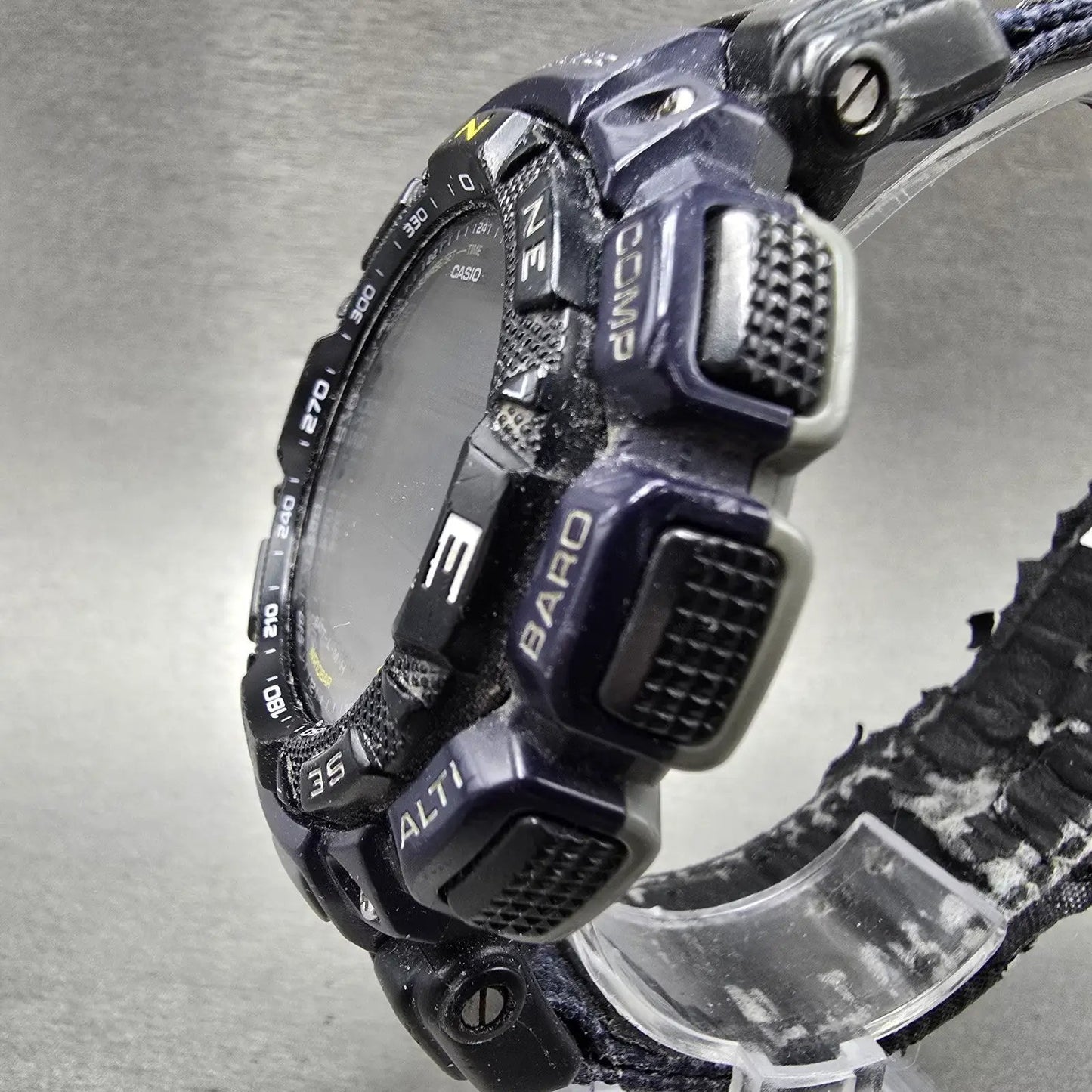 Casio Protek PAG-240 Watch Men 51mm Blue Black triple Senor Alarm Solar Works2