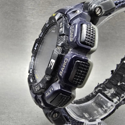 Casio Protek PAG-240 Watch Men 51mm Blue Black triple Senor Alarm Solar Works2