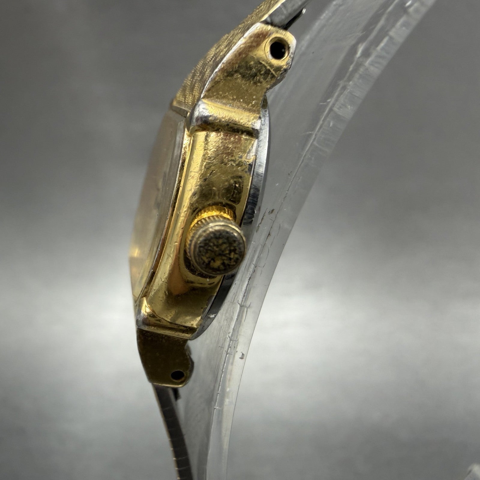 Citizen CQ Watch Women 17mm Champagne Dial Gold Tone Round New Battery VTG ABD2