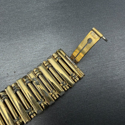 Raymond Weil Tank Watch Men 27mm Gold Dial Gold Plated Date 9983 READ!! New Batt10