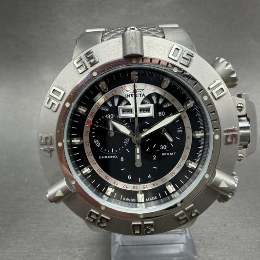Invicta Subaqua Noma Chrono Watch Men 50mm Black Dial Steel Triple Calendar 53950
