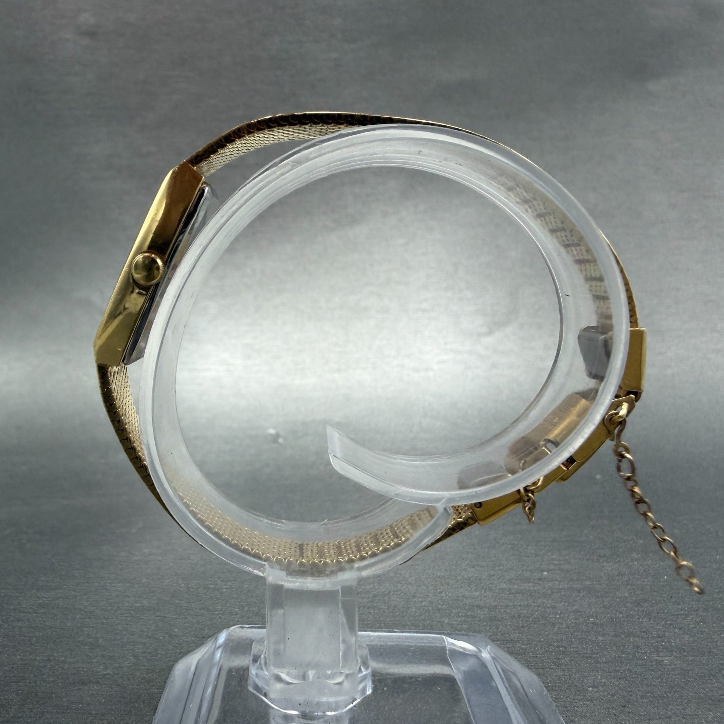 Seiko Tank Watch Women 13mm Brown Dial Gold Tone Oval 1320-5009 New Battery BZQ6