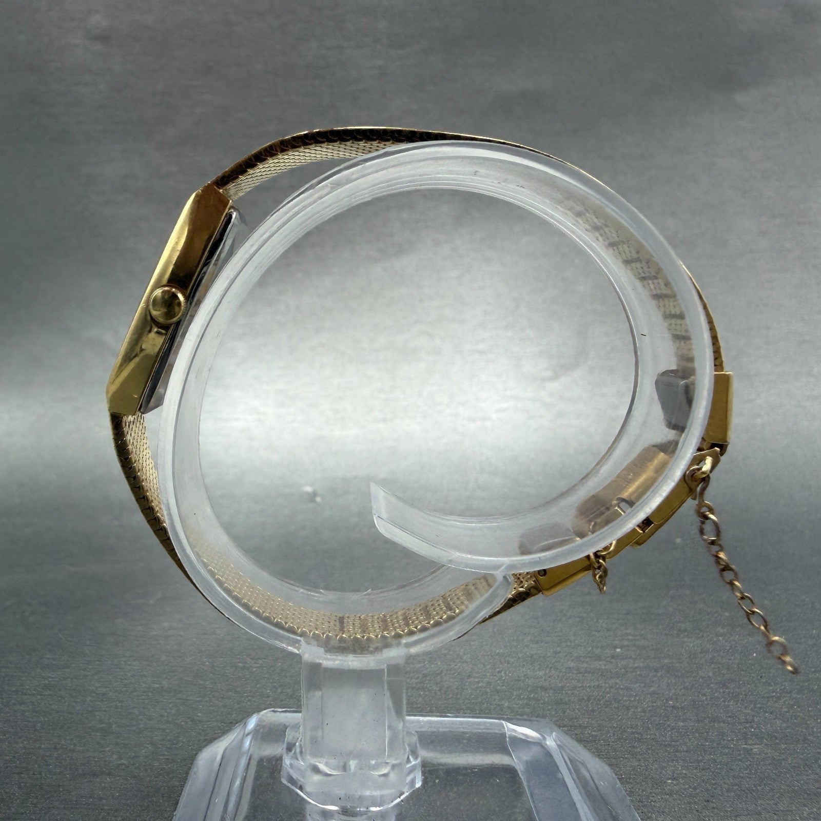 Seiko Tank Watch Women 13mm Brown Dial Gold Tone Oval 1320-5009 New Battery BZQ6