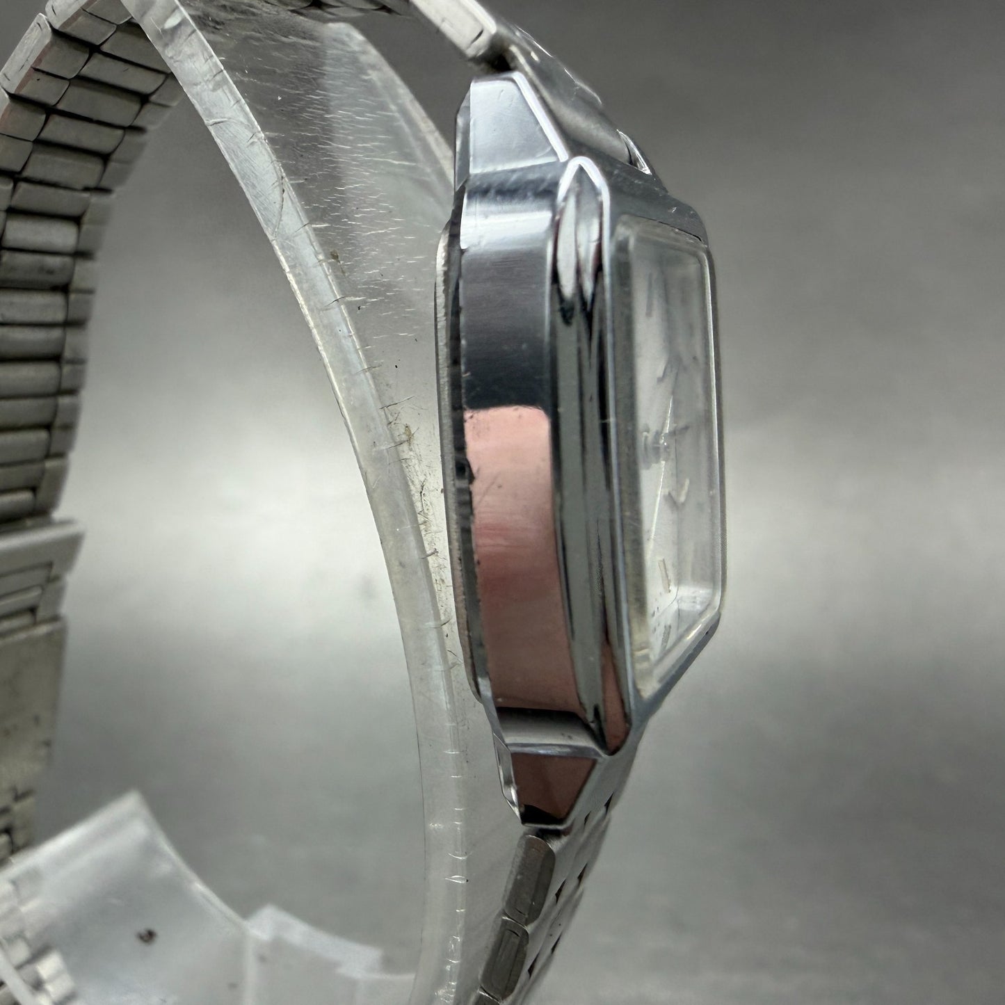 Casio Tank Watch Women 19mm Silver Dial Silver Tone Rectangle LQ-332 New Battery3