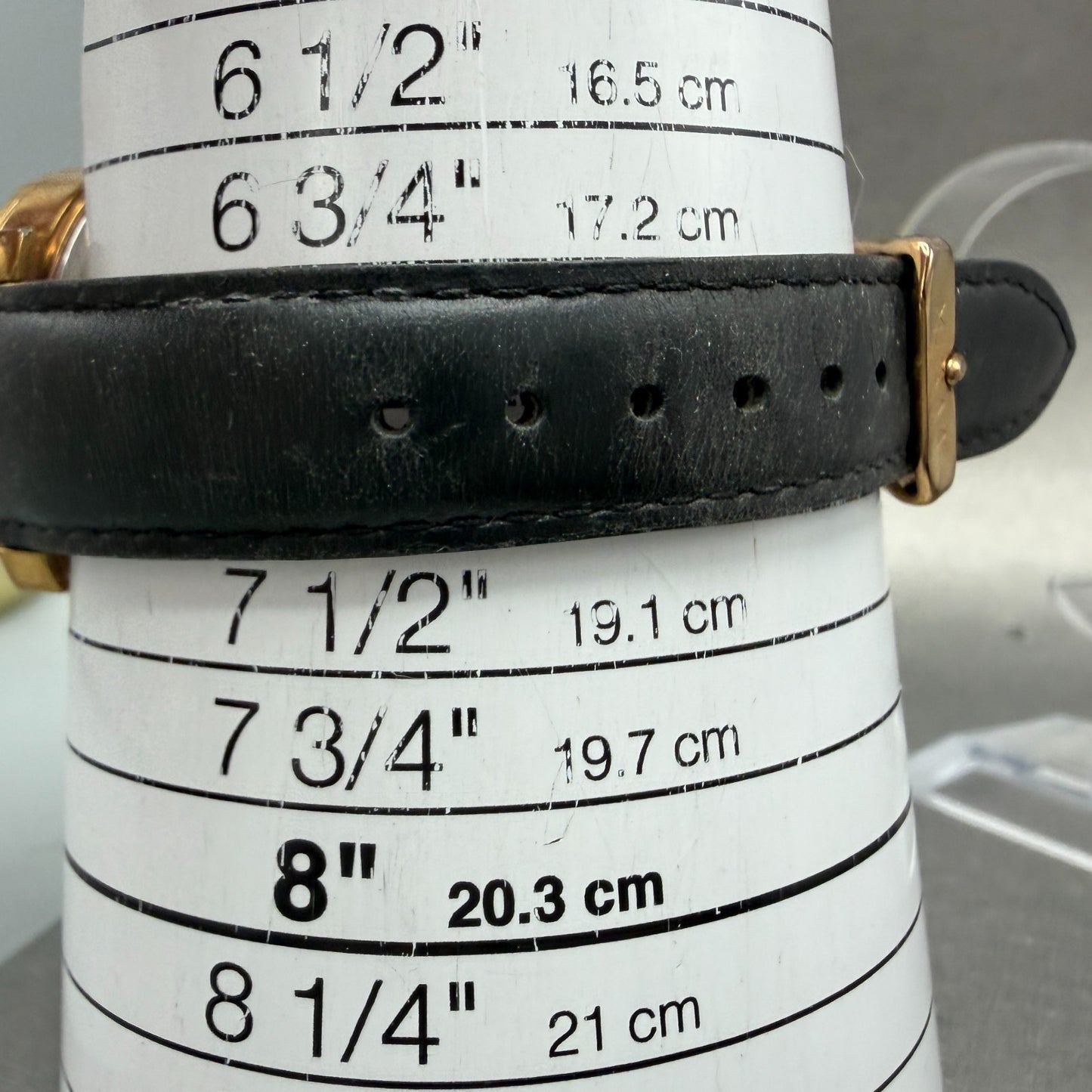MVMT Boulevard Watch Women 38mm Black Dial Rose Gold Tone Date Leather New BattN10