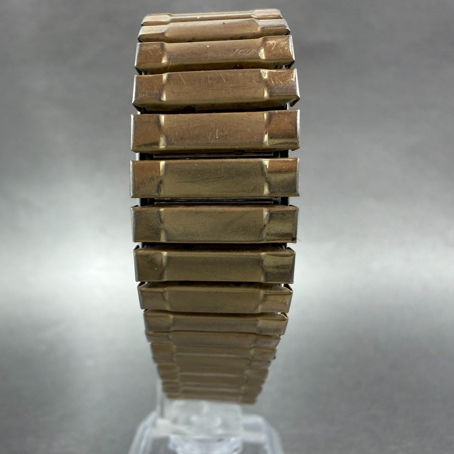 Wittnauer Tank Watch Men 27mm Gold Dial Gold Tone Rectangle Diamond Marker PARTS8