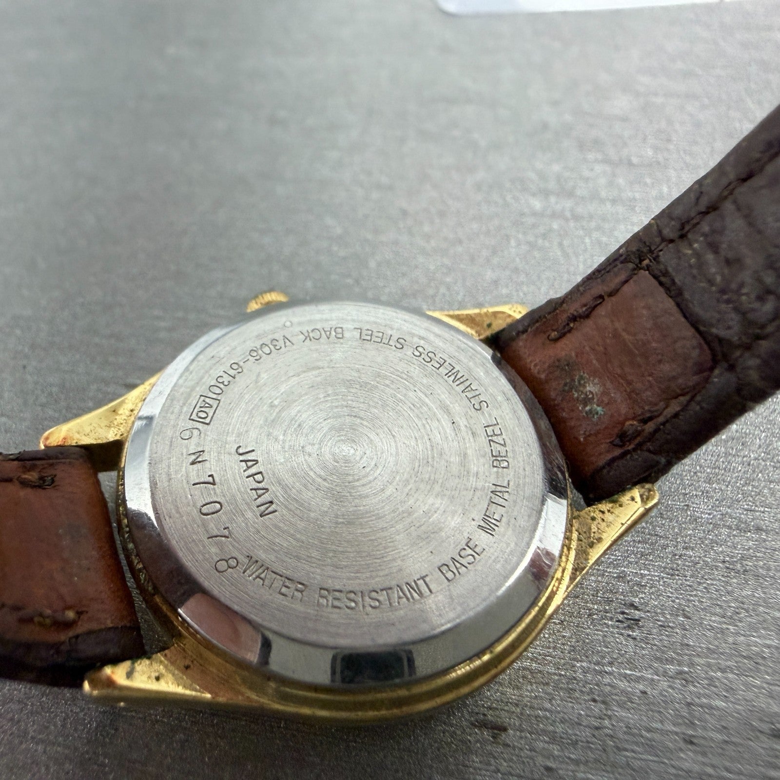 Seiko Alba Watch Women 25mm Cream Dail Gold Tone Round V306-6130 New Battery9