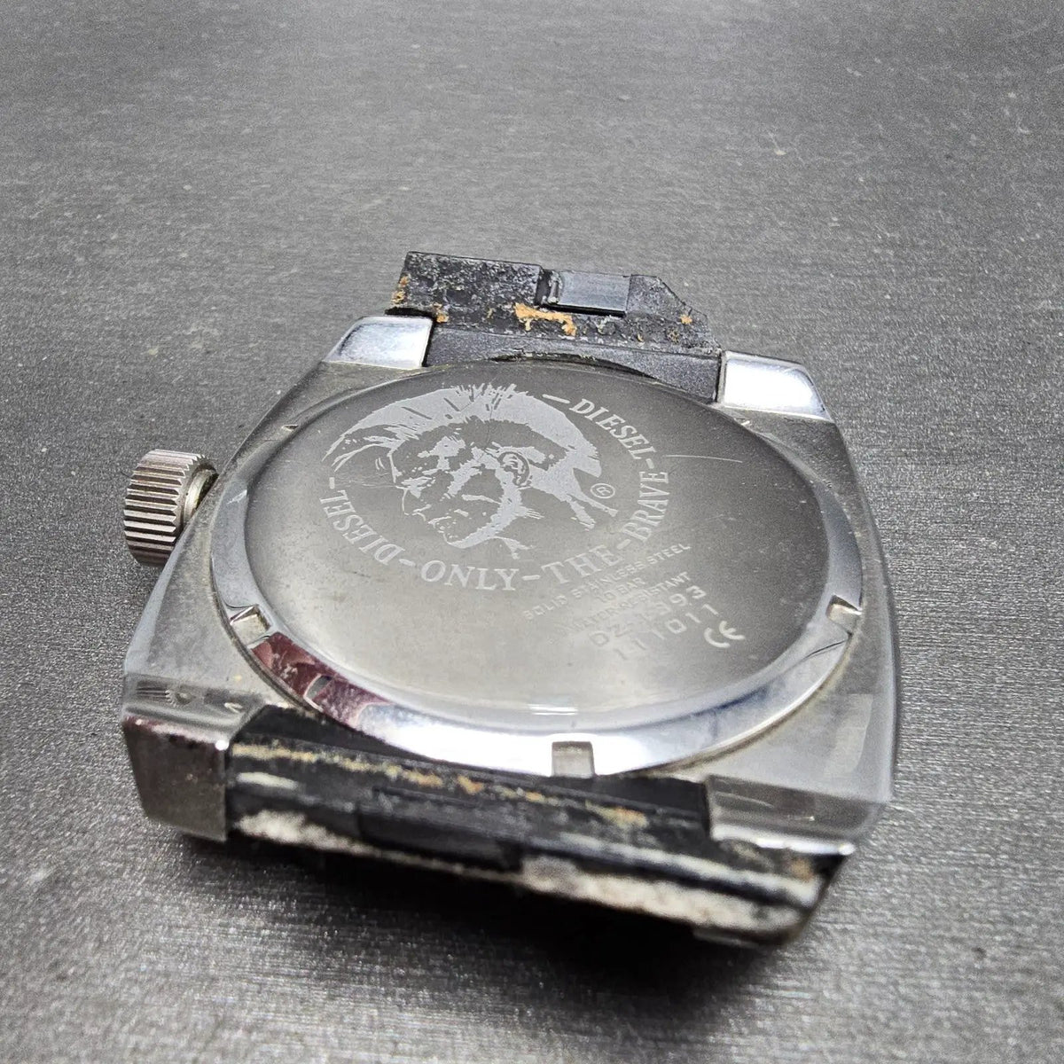 Diesel Watch Men 44mm Black Dial Silver Tone Octagon DZ1391 New Battery8