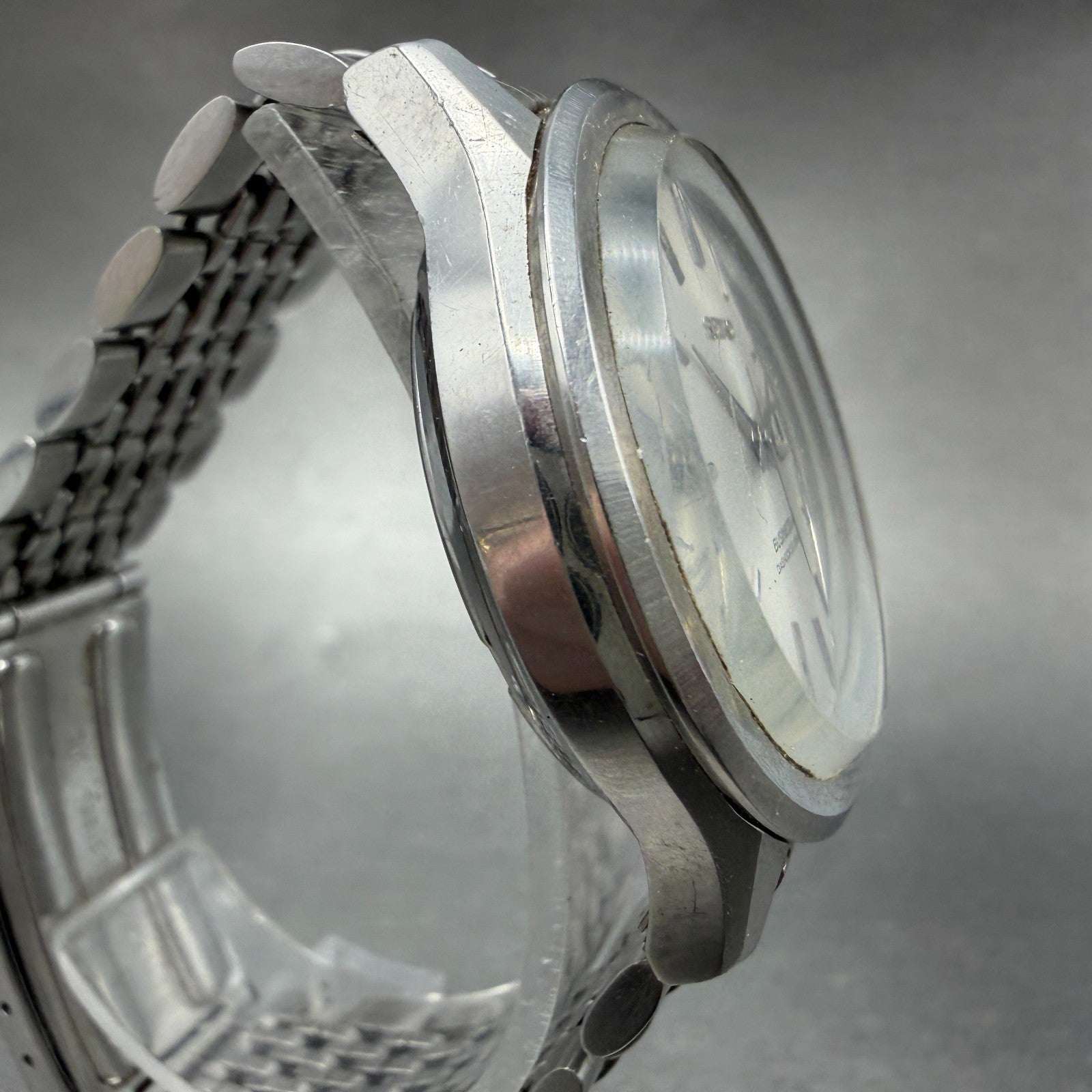 Seiko Business A Watch Men 38mm White Dial Silver Tone Daydate Automatic Runs 23