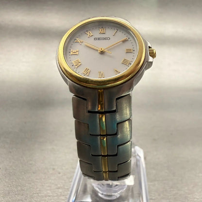 Seiko Watch Women 25mm White Dial Two Tone Round 1N01-H968 New Battery Vintage5