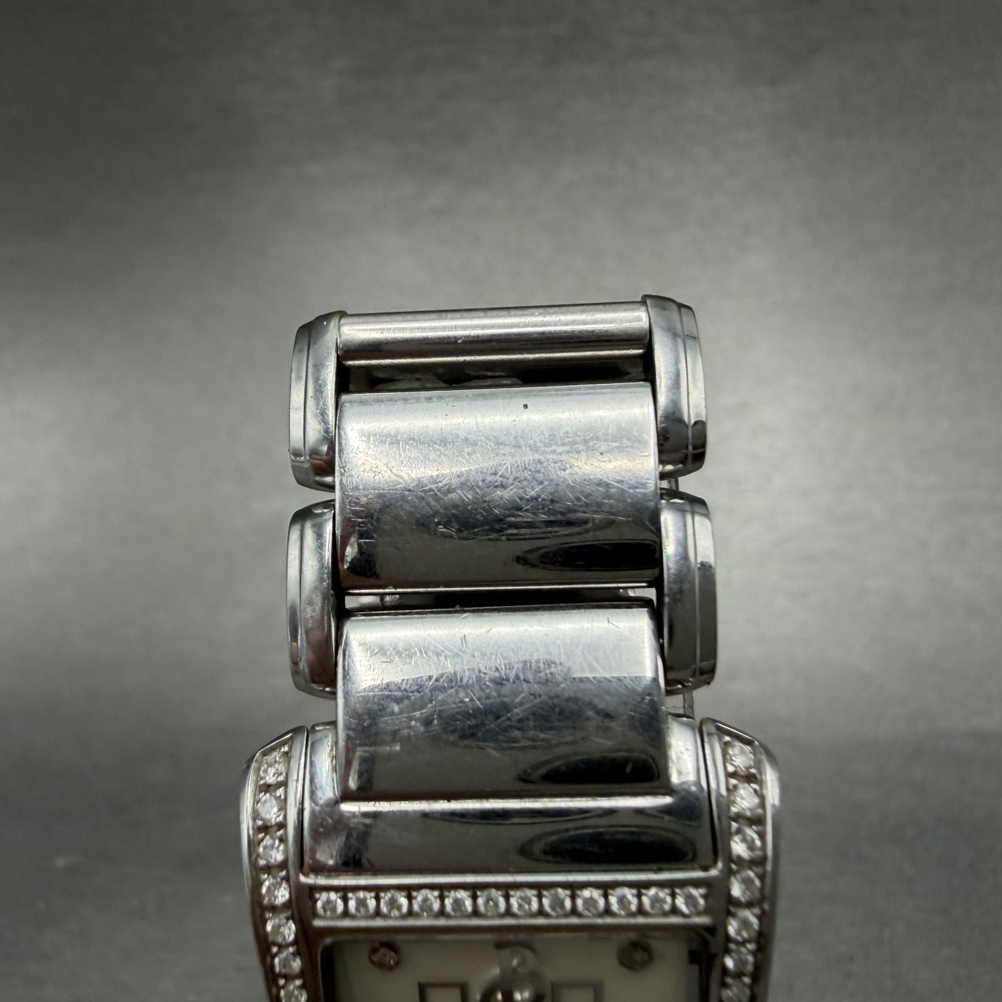 Bertolucci Fascino Tank Watch Women 23mm MOP Dial Stel Diamond Bezel New Battery4