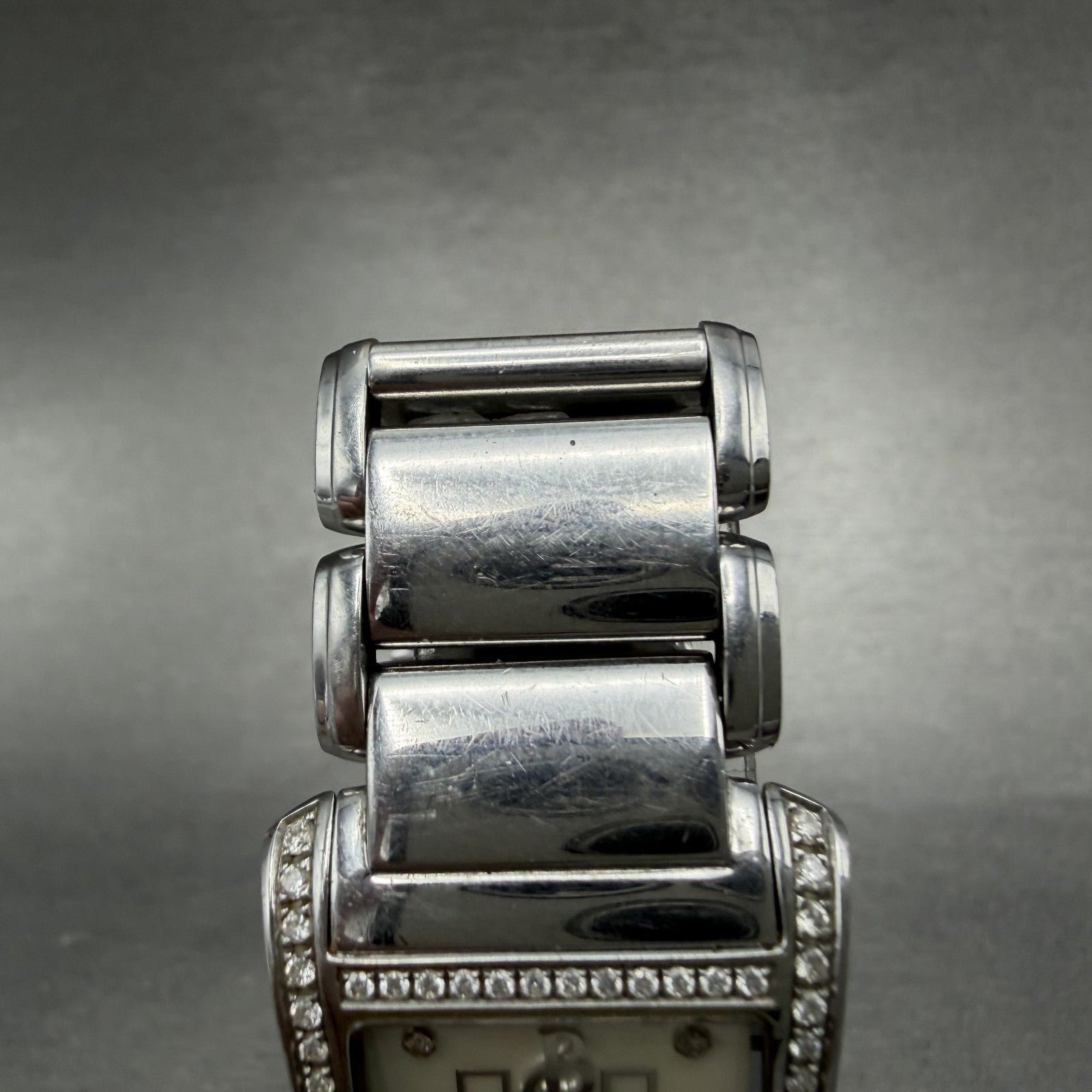 Bertolucci Fascino Tank Watch Women 23mm MOP Dial Stel Diamond Bezel New Battery4