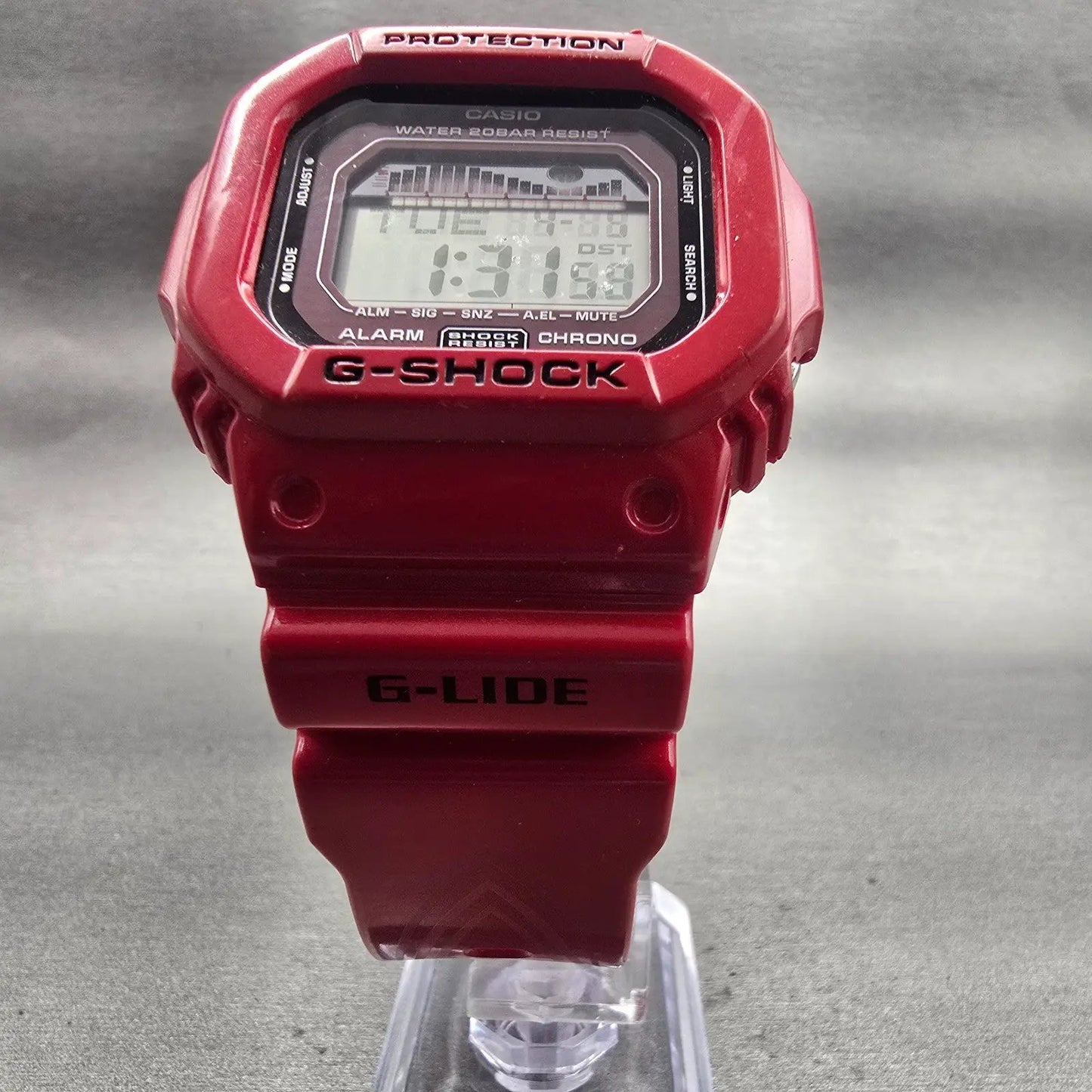 Casio G-Shock GLX-5600 Watch Men 44mm Red Alarm Chronograph G-Lide New Battery5