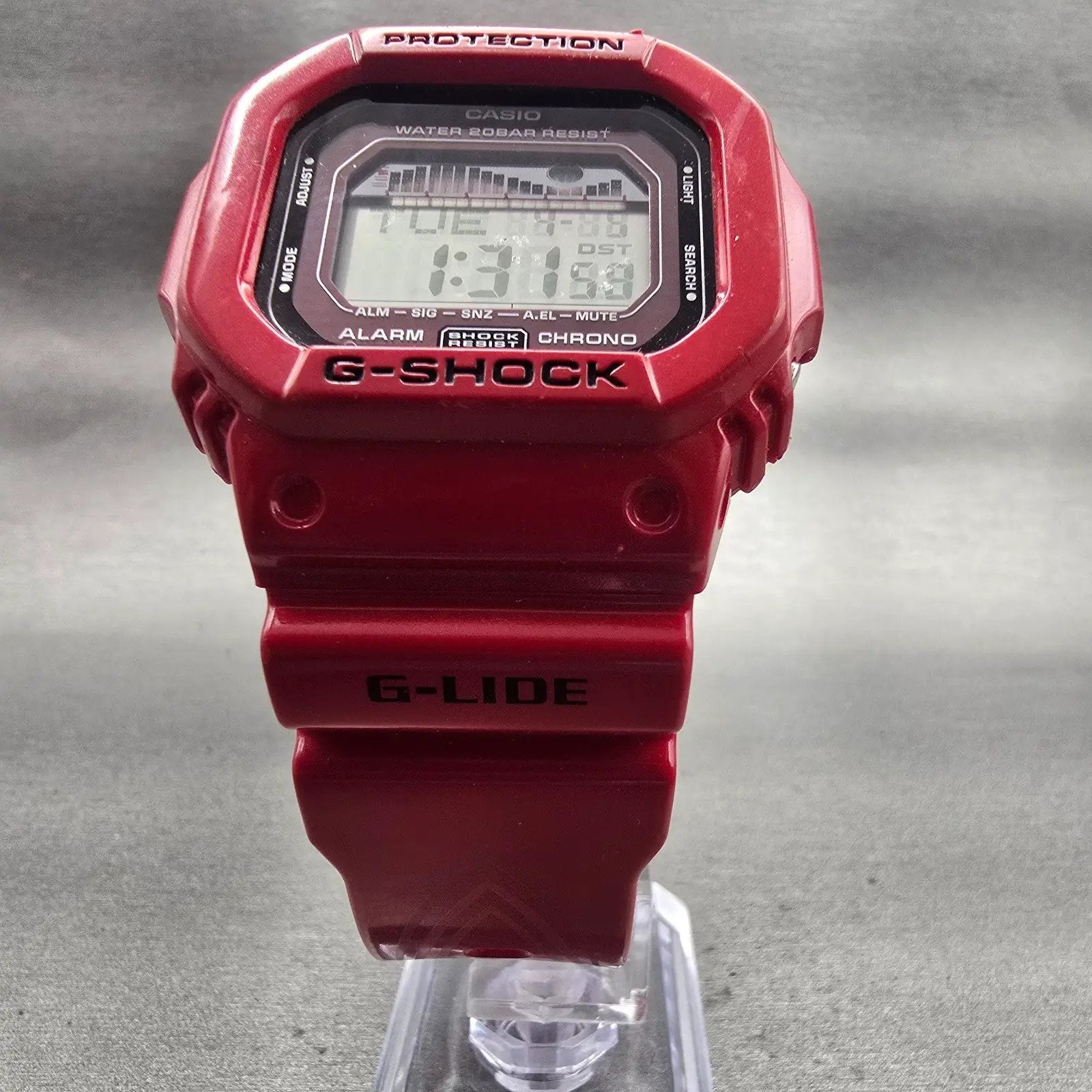 Casio G-Shock GLX-5600 Watch Men 44mm Red Alarm Chronograph G-Lide New Battery5
