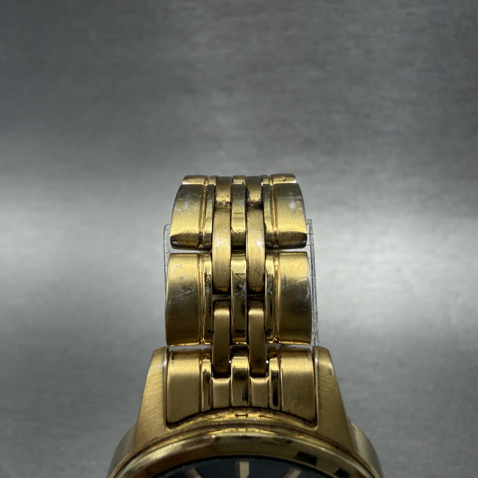 Seiko Watch Women 29mm Black Dial Gold Tone Date Round 6N22-00A0 New Battery AB4