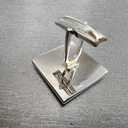 VTG Endura Cuff Link Watch Silver Tone White Dial Manual Wind PARTS