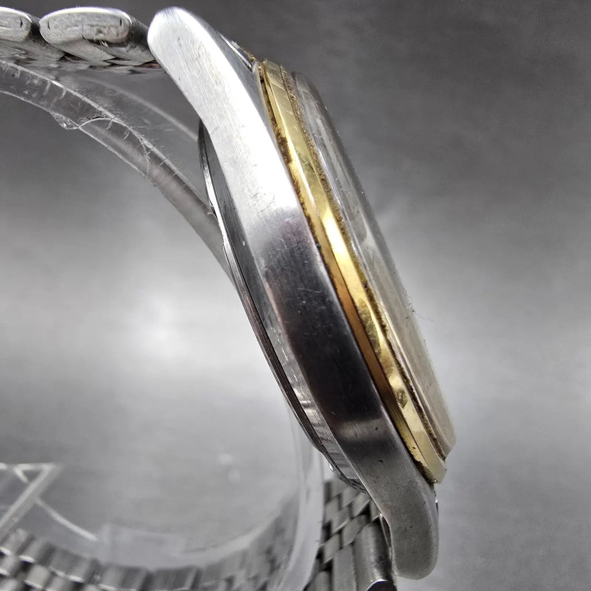 Seiko Watch Men 35mm Blue Dial Two Tone Daydate Round 7N43-8A39 VTG PARTS4