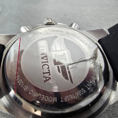 Invicta I Chronograph Dive Watch Men 45mm Silver Dial Steel IBI10015-002 New Bat10