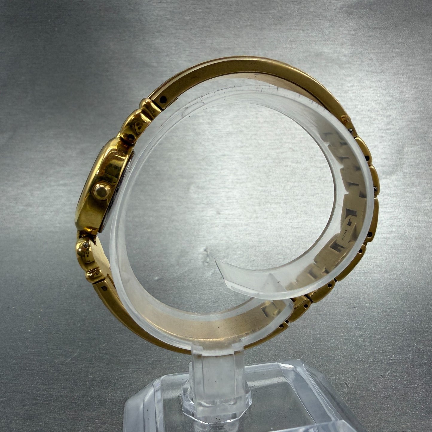 Elgin Watch Women 16mm Black Dial Gold Tone Oval ELB76-017 New Battery6
