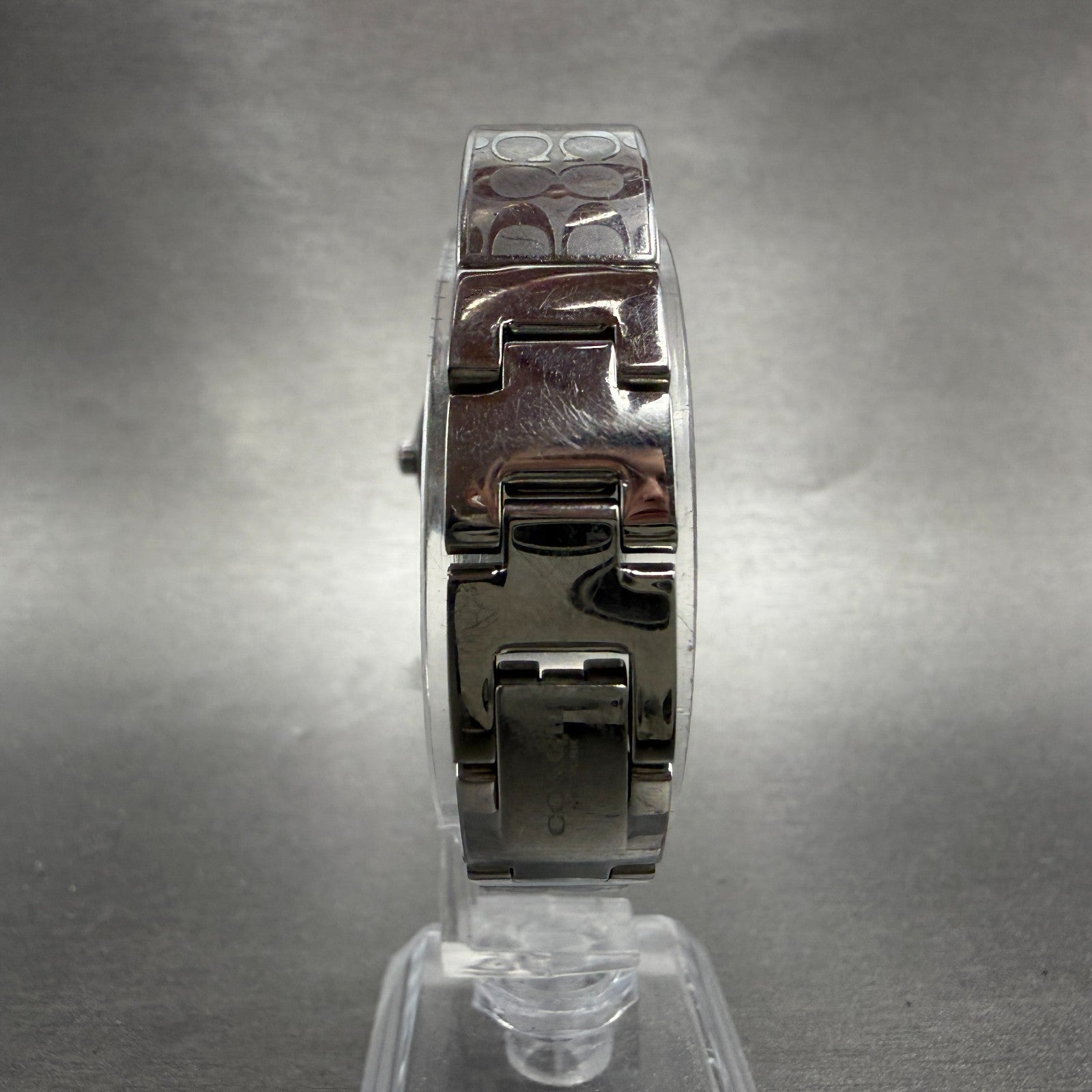 Coach Delancey Watch Women 28mm Silver Dial Steel Round  New Battery7