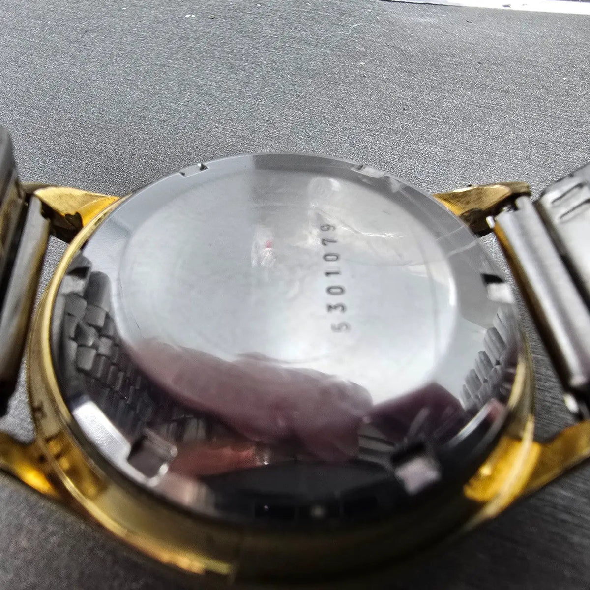 Seiko Automatic Watch Men 37mm Silver Dial Gold Tone Daydate 6619-9990 READ!!!!!9