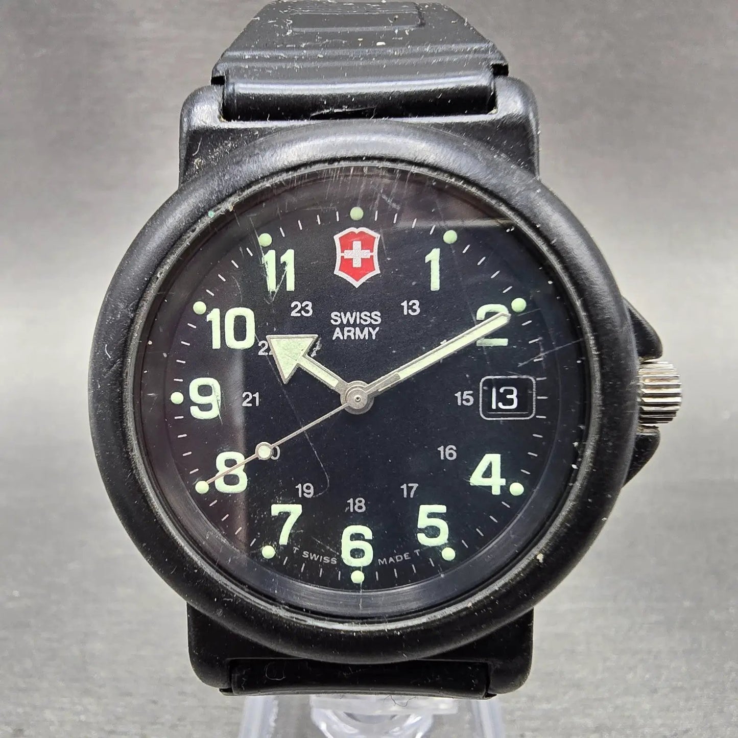 Victorinox Swiss Army Renegade Watch Men 38mm Black Dial Black Tone Date PARTS0