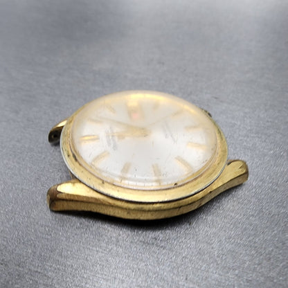 Seiko Sportsmatic 5 Deluxe Watch Men 38mm Silver Dial Gold Tone 7619-9010 PARTS