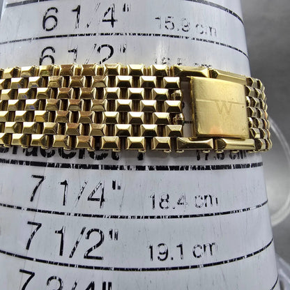 Wittnauer Cosmopolitan Tank Watch Women 17mm Champagne Dial Gold Tone New Batt10