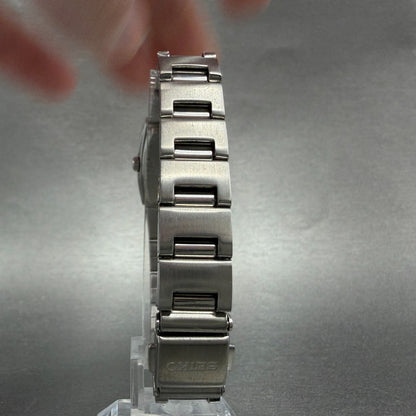 Seiko Tank Watch Women 20mm White Dial Silver Tone Rectangle 1N01-0DA0 New Batt7