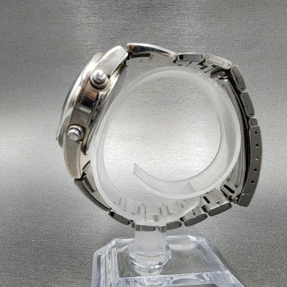 Seiko Alba Spoon Watch Men 36mm Digital Silver Tone W620-4140 New Battery