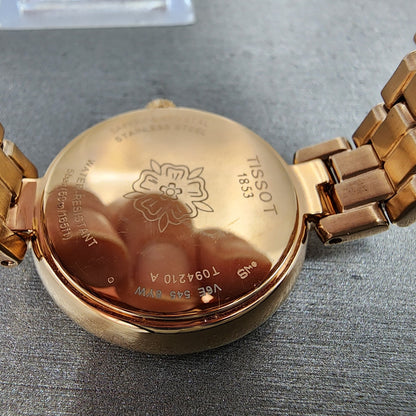 Tissot Flamingo Watch Women 30mm MOP Dial Rose Gold Tone Date T094.210.33.116.029