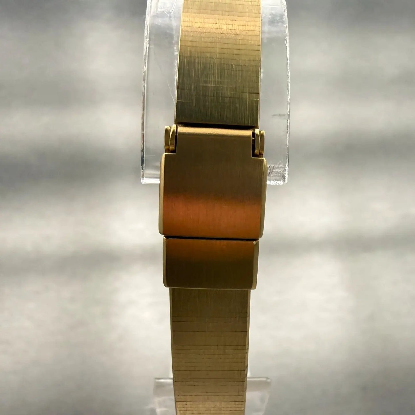 Seiko Watch Women 13mm Brown Dial Gold Tone Rectangle 1850-5039 New Battery VTG7