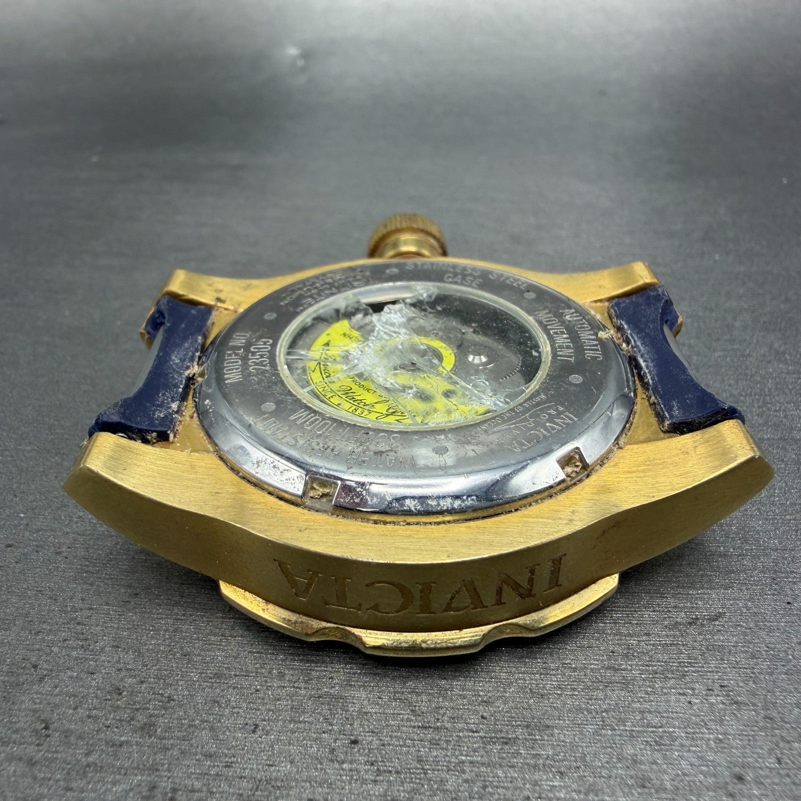 Invicta Pro Diver Exclusive Automatic Watch Men 51mm Blue Dial Gold 23505 PARTS8