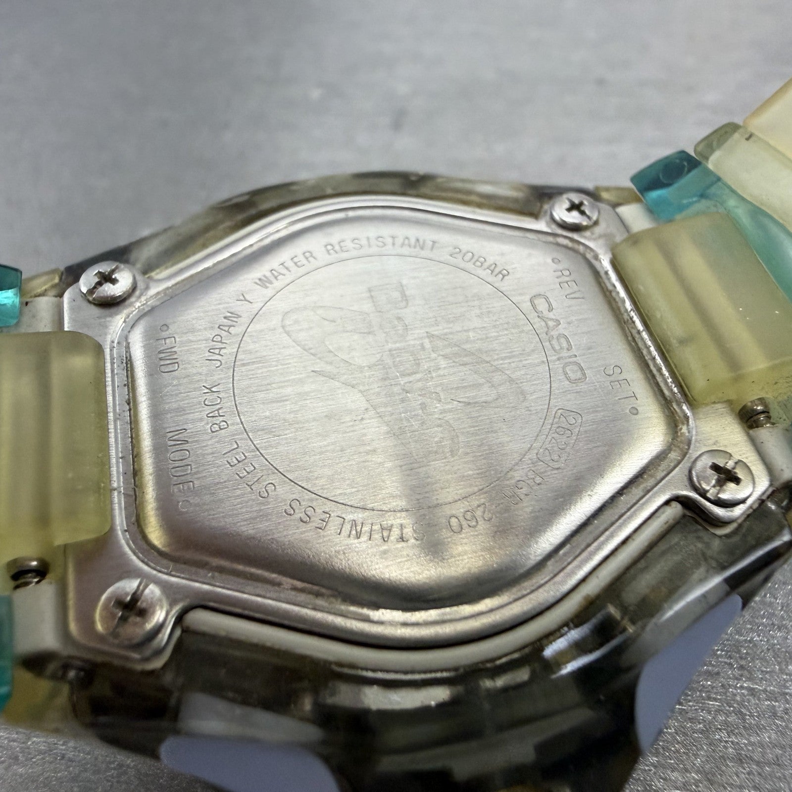 Casio BabyG Watch Women 42mm Digital Clear Case Alarm Chrono BGR260 New Batt9