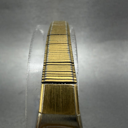 Seiko Tank Watch Women 13mm Champagne Dial Gold Tone Rectangle 2e205139 New Bat4