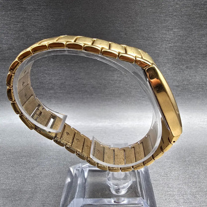 Seiko Pulsar Watch Men 28mm Gold Dial Gold Tone Rectangle V501-X106 New Battery8