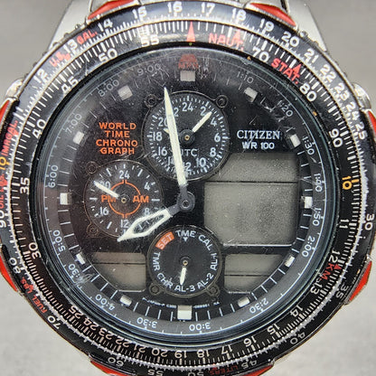Citizen Skyhawk Watch Men 42mm Black Dial Steel C300-Q00214 PARTS