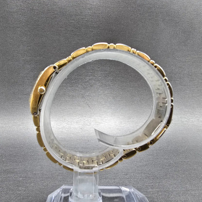 Citizen Eco-Drive Tank Watch Women 15mm White Dial Gold Tone Crystal Bezel Runs6