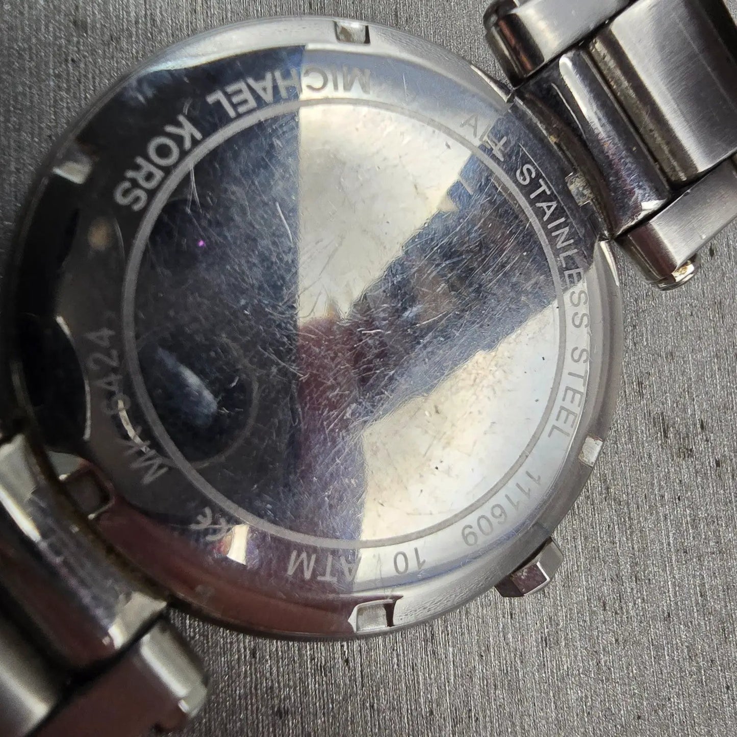 Michael Kors Parker Watch Women 39mm MOP Dial Silver Tone Gemmed MK6424 New Batt10