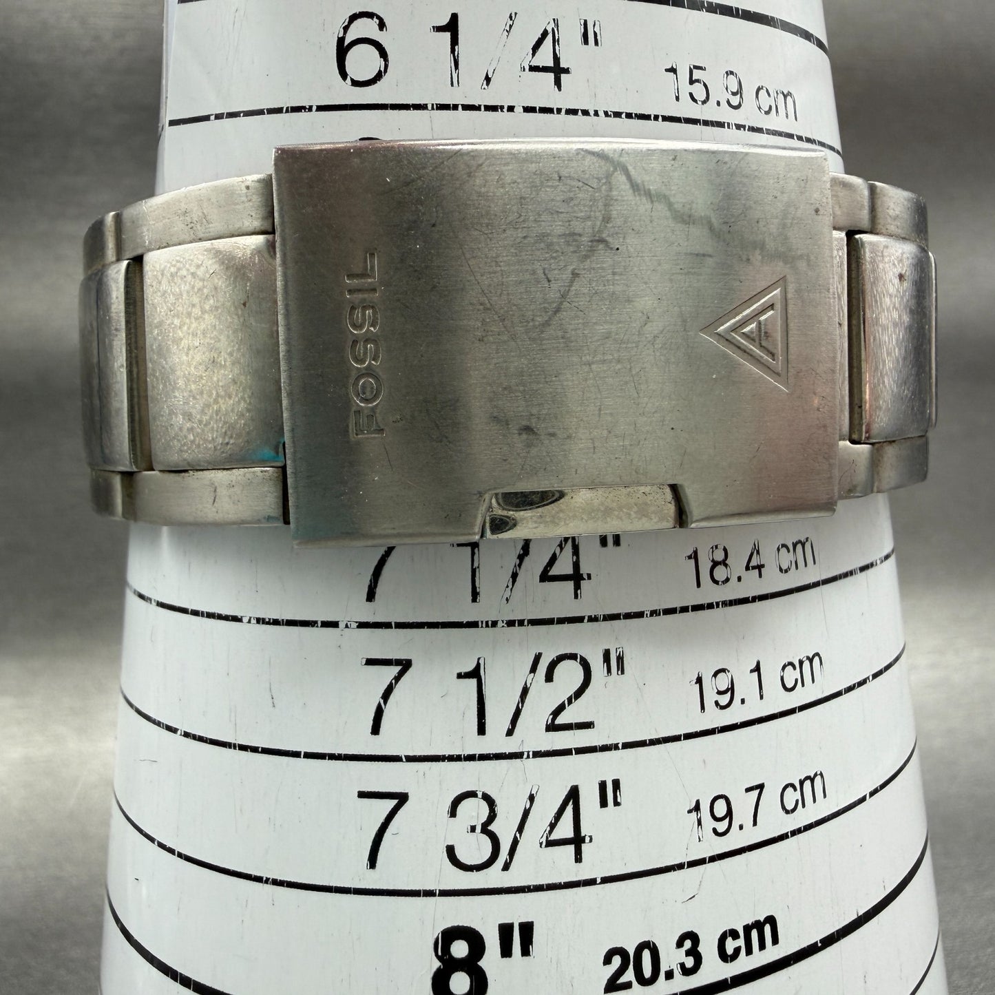 Fossil Arkitekt Watch Men 31mm Gray Dial Steel Date Rectangle FS2991 New Batt10