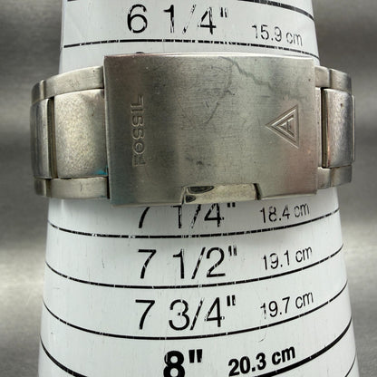 Fossil Arkitekt Watch Men 31mm Gray Dial Steel Date Rectangle FS2991 New Batt10