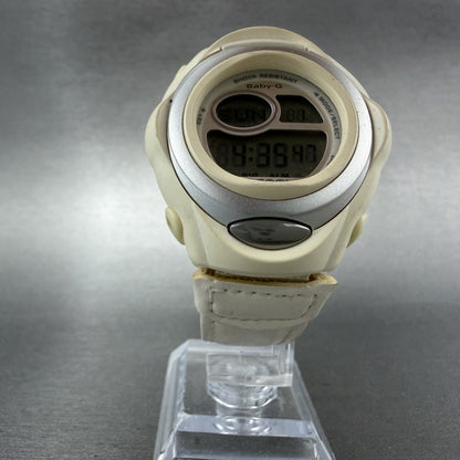 Casio Baby-G BGC-100 Watch Women 38mm Digital White Tone Round New Battery ABC5