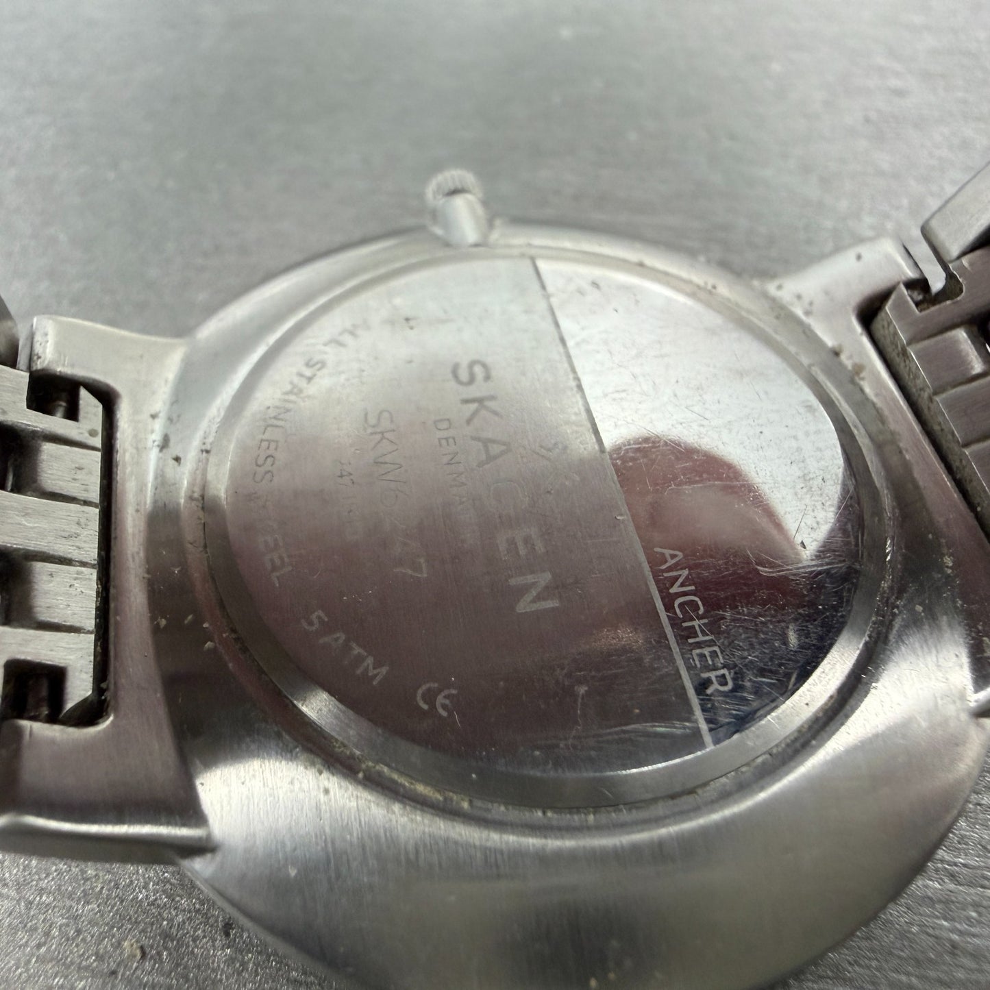 Skagen Ancher Watch Men 40mm Gray Dial Silver Tone Round SKW6247 New Battery9