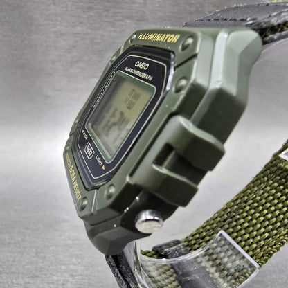 Casio Illuminator W-218H Watch Men 43mm Green Alarm Chrono Digital New Battery2