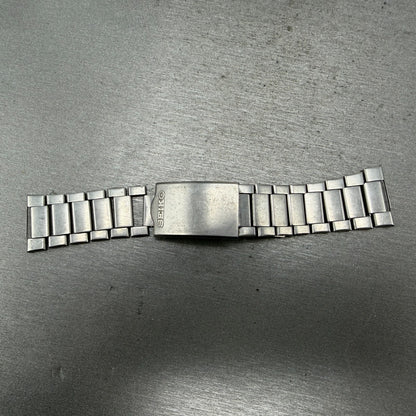 Seiko Bracelet 20mm Stainless Steel Silver Tone Tri Folding Clasp VTG Japan READ0