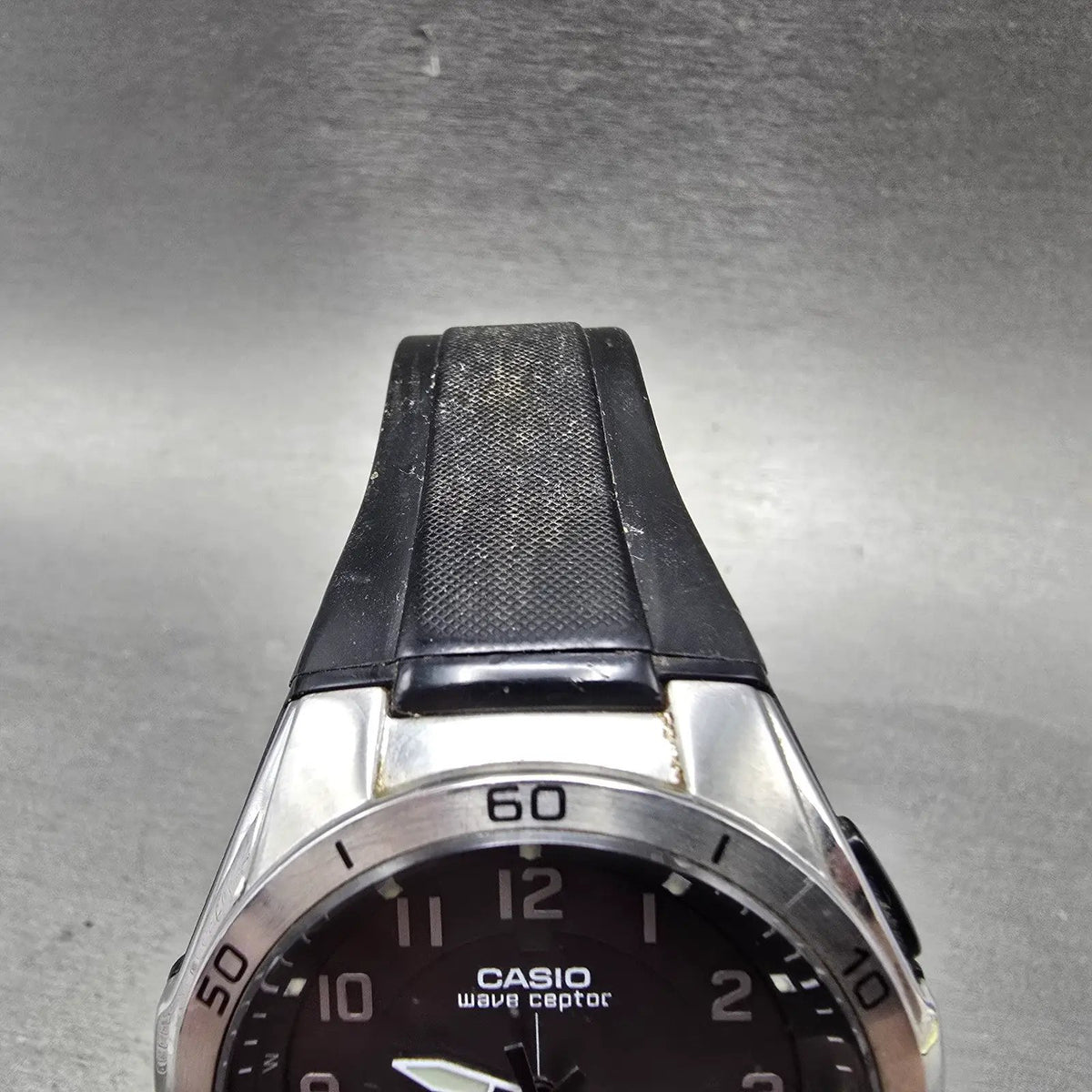 Casio Wave Ceptor WVA-M640 Watch Men 43mm Black Silver Solar An Digi Atomic Runs4