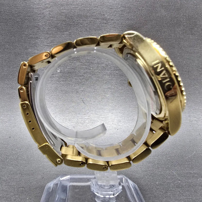 Invicta Pro Diver Watch Men 40mm Black Dial Gold Tone Date 26975 New Battery7