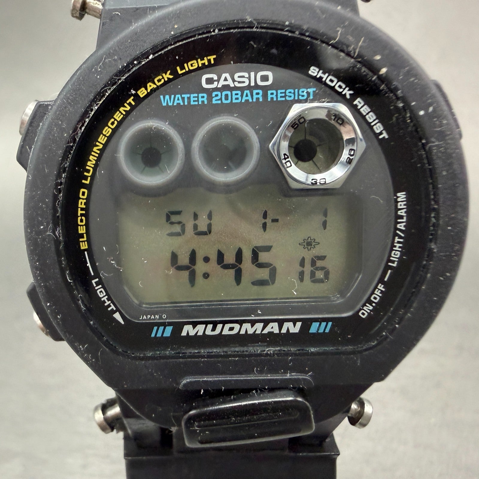 Casio Mudman DW-8400 Honda Watch Men 42mm Digital Black Alarm Chrono New Battery1